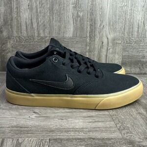 Nike Charge Canvas SB Women 8.5 Black Gum Sole Skate Sneakers NEW CD6279-004